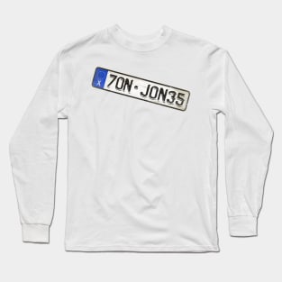 Jon Jones - License Plate Long Sleeve T-Shirt